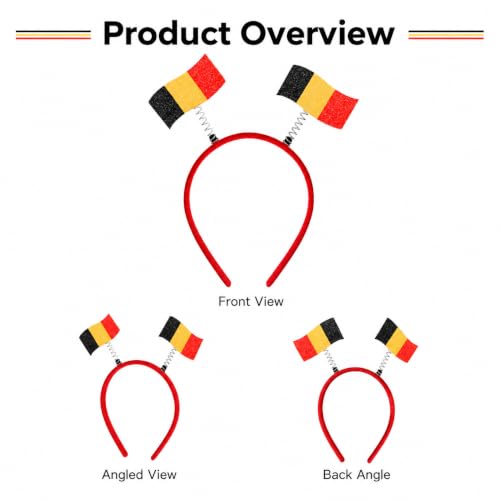 Belgium Flag Headband for Soccer Fans - Supportive Sports Event Hair Accessory