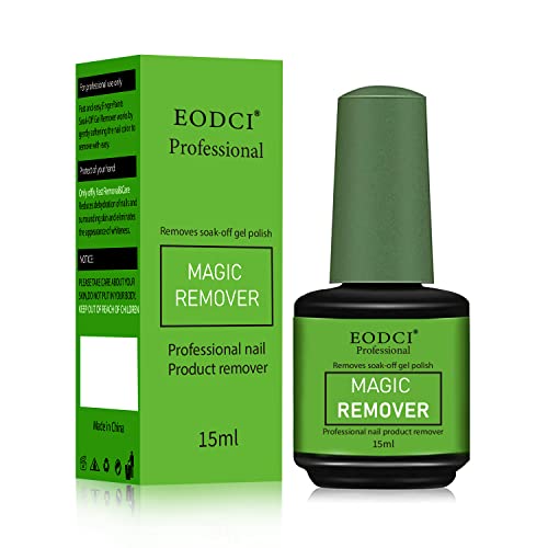 Eodci Magic Gel Nail Polish Remover, Soak-Off Quick,Minutes Easily Professional Remove Gel Nail Polish, Gel Polish Remover for Nails -15ml