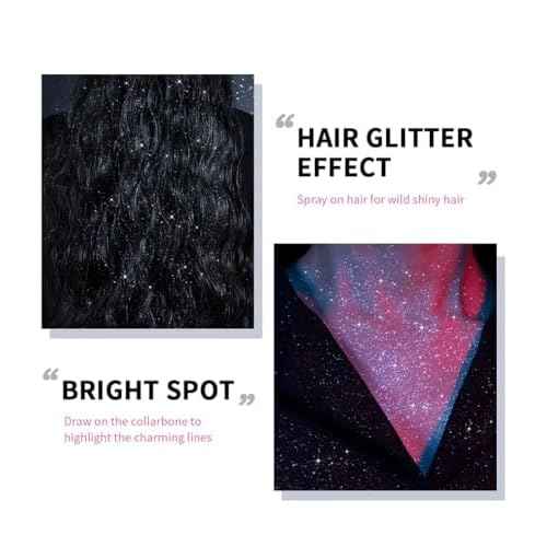 Body Glitter Spray,Perfect Music Festival Rave Stage Sparkly Shiny Glitter Spray for Hair and Body.2.11 Oz