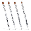 French Gel Nail Brushes 4-Piece Set with Dotting Tool