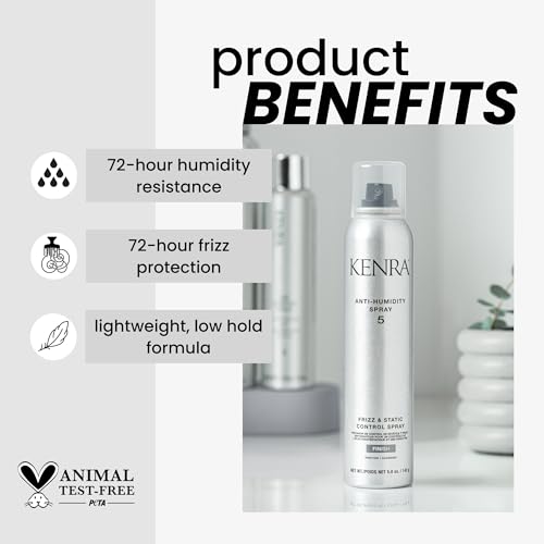 Kenra Anti-Humidity Spray 5 | Frizz & Static Control Spray |72-Hour Humidity Resistance & Protection | Lightweight, Low Hold Formula | Thermal Protection