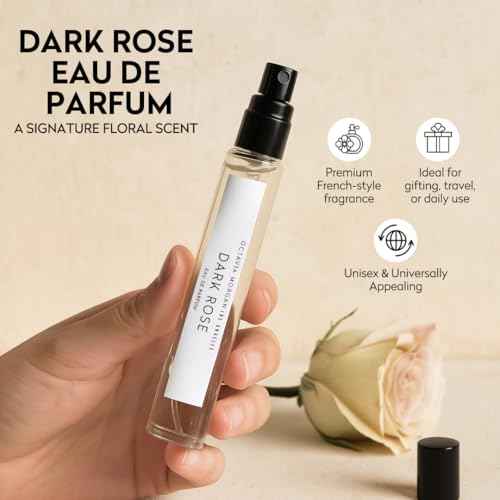 OCTAVIA MORGAN DARK ROSE Eau De Parfum- Bold Vanilla Perfume with Black Rose, Plum & Pink Peppercorn- Travel Perfumes with Long-Lasting, Seductive Depth- Unisex Perfume for Unforgettable Moments- 10ML