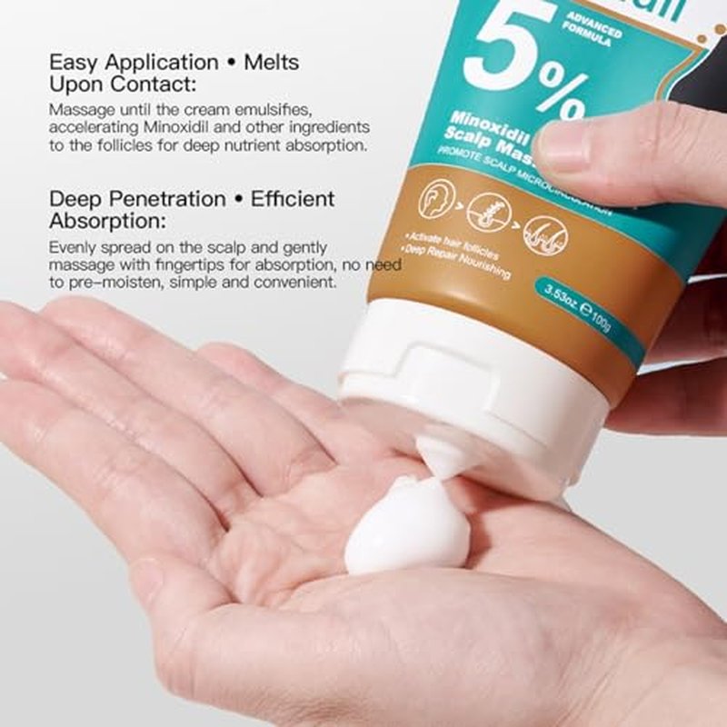 5% Minoxidil Hair Growth Cream for Men & Women - Extra Strength