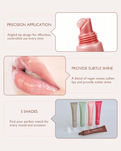 5-Piece Lip Balm Set with Shea Butter & Avocado Oil