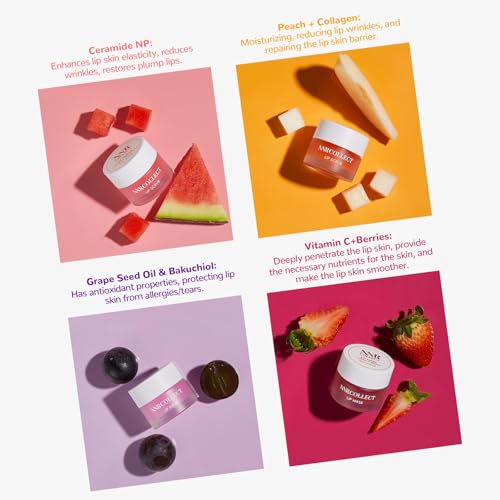 ANRCOLLECT Lip Scrub & Mask Set - 4-Pack Exfoliator & Overnight Balm