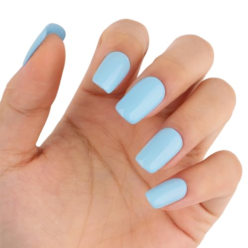 TUTUYU Pastel Blue Gel Nail Polish,Macaron Blue Gel Polish for DIY Nail Art and Manicure Salon, 0.51 Fl Oz Light Blue UV/LED Soak off Gel Polish - GP0020