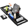 Bamboo Bathtub Caddy Tray, Expandable 28.5-41 inch