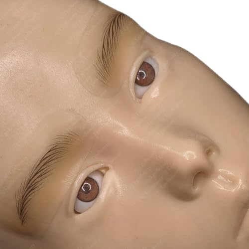 10pcs/box Transfer Eyebrow Skin Sticker Silicone Eyebrow Protection Waterproof Tape Permanent Tattoo Training Real Operation Practice (10pcs/bag)