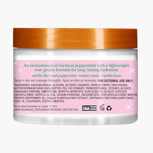 Tree Hut Merry Mint Whipped Shea Body Butter, Long-Lasting Hydration for Soft, Smooth Skin, Nourishing Essential Body Care, Lightweight Moisturizer, Holiday Gift & Stocking Stuffer, 8.4 fl oz