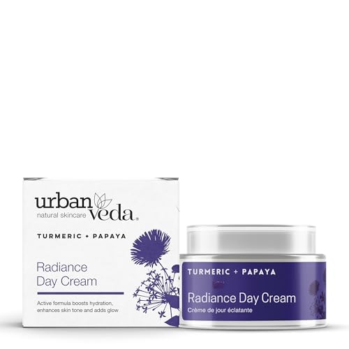 Urban Veda Collagen Peptides Face Moisturizer with Vitamin C | Dark Spot Remover with Turmeric | Under Eye Cream & Scar Cream | Anti Wrinkle Face Cream for Women & Men | Almond Oil Lotion | 1.07 Fl oz