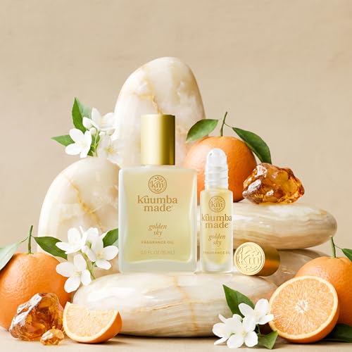 Kuumba Made Golden Sky Fragrance Oil, Long-Lasting Small-Batch Perfume Roller, Vegan, Alcohol-Free, 0.15 Fl Oz