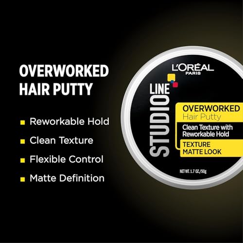 L'Oréal Studio Overworked Hair Putty 1.7oz (3 Pack)
