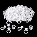 600PCS Disposable Lash Extension Glue Rings | Adjustable Plastic Holder