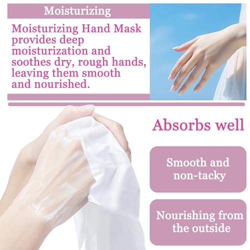 Hydrating Hand Mask Gloves Set (6-Pack) - Exfoliating Spa Moisturizer