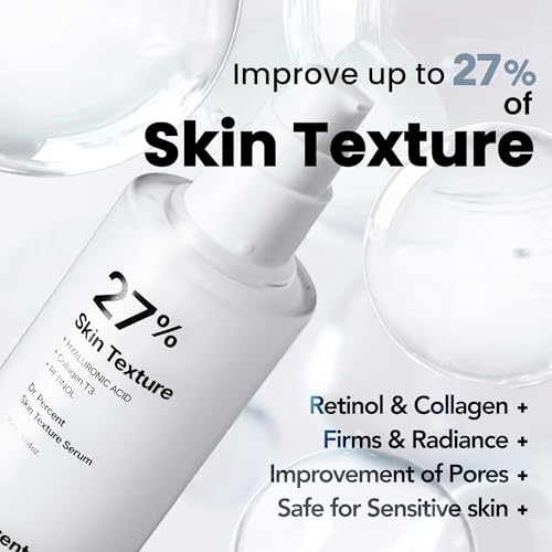 Skin Texture 27% Serum ? Rice Exfoliating, Gentle & Non-Irritating, Glass Skin, Textured Skin, Bumpy, Pore Minimizer, Retinol & Collagen, Lightweight Korean Skincare Serum, 3.04 fl oz