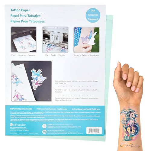 Silhouette Temporary Tattoo Paper for Inkjet Printer