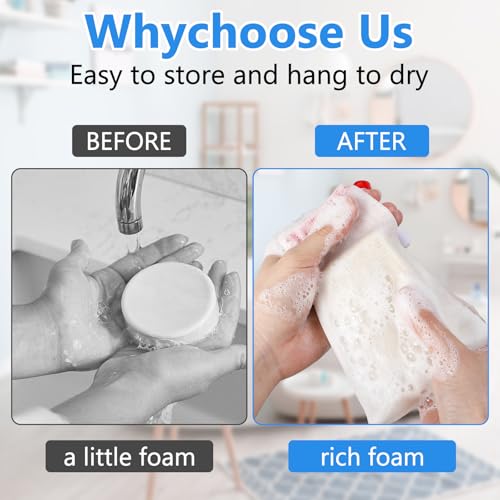 10 Pcs Soap Mesh Bags with Drawstring - Exfoliating Pouch Set