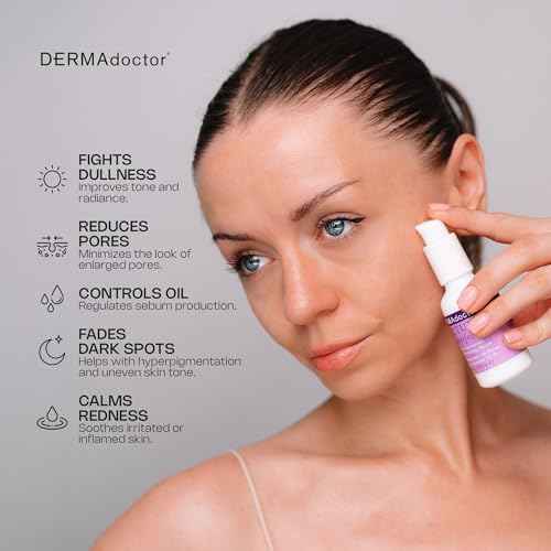 DERMAdoctor Pore Minimizer Niacinamide Serum for Face | Vitamin B3 Niacinamide Oil Control Pore Minimizer for Visible pores, Blackheads, Uneven Skin Tone, Redness, Oily Skin - Dermatologist Formulated