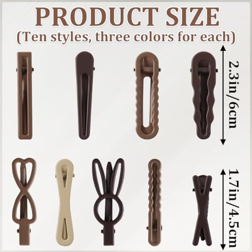 30-Pack Alligator Hair Clips for Thick & Thin Hair | ROPCIA