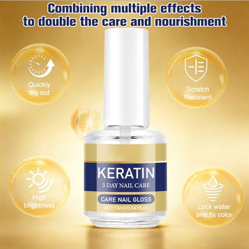 Keratin Nail Care Oil - 2pcs Moisturizing Treatment with Aloe Vera & Lavender