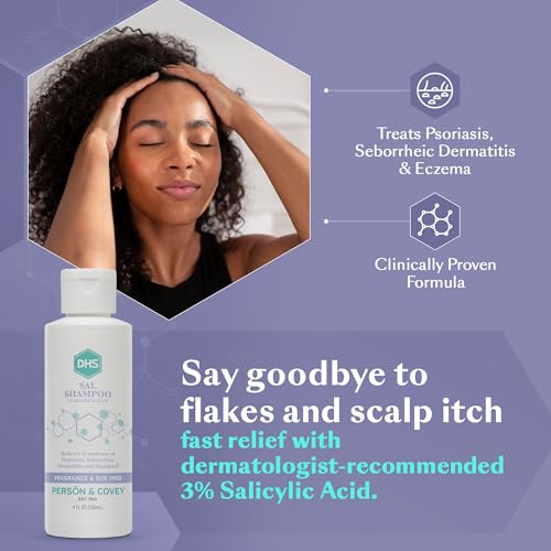 DHS SAL Maximum Strength Medicated Shampoo 4oz for Psoriasis & Dandruff