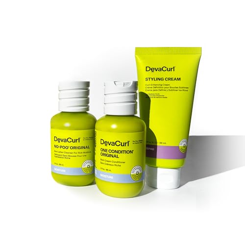 DevaCurl OG Kit | Original Curl Routine | No Poo Original | One Condition Original | Styling Cream | Travel Sizes