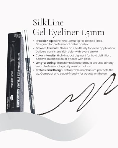 Ruby Vibe Co SilkLine Gel Eyeliner - Black, 1.5mm Precise Waterproof Makeup