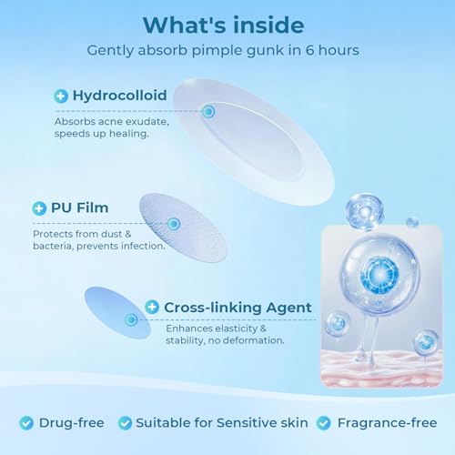 Hydrocolloid Acne Patches 840 Count - Day & Night Pimple Stickers