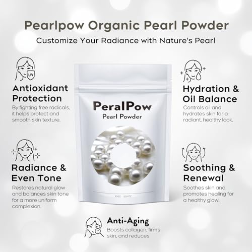 Pearl Powder Organic, 100g 100% Natural DIY Skincare, Anti-Aging, Minimizes Pores, Soothes (3.52oz)