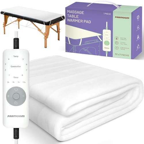 PARMOOM Professional Massage Table Warmer Heating Pad - 8 Heat Settings, 30" x 71"