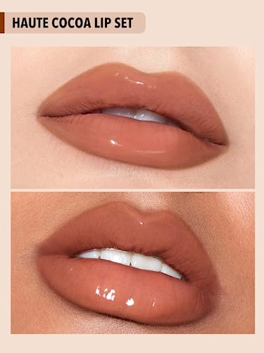 SHEGLAM 3-in-1 Lip Liner Liquid Lipstick Lip Oil Set - Haute Cocoa