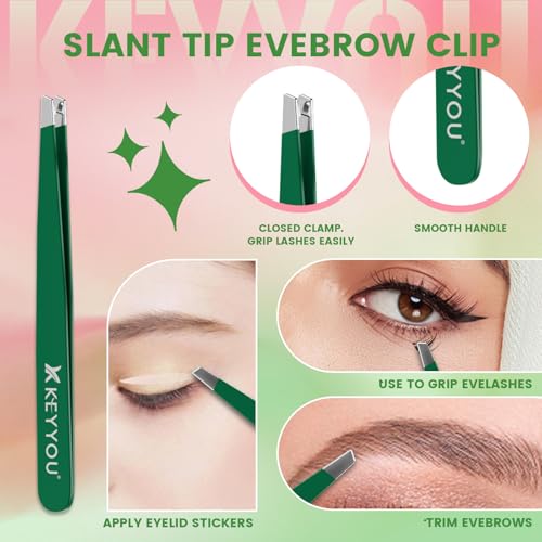 KEYYOU 3-Piece Lash Applicator Tool Set with Anti-Stick Tweezers