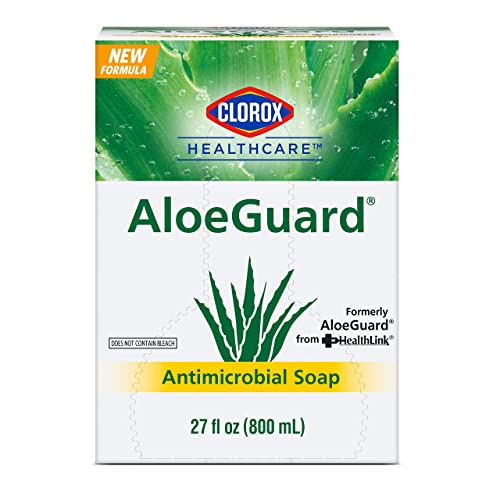 Clorox Healthcare AloeGuard Antimicrobial Soap, 27 Fl Oz Antimicrobial Hand Soap Pouch in Box | Antimicrobial Hand Soap Washes Germs on Skin | AloeGuard Hand Soap