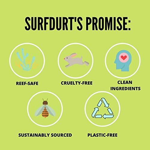 SurfDurt: Original Reef Safe Sunscreen - Eco Friendly - Water Resistant - Organic Material - Made in USA - BAMBOO CONTAINER (Tan - SPF 30) 2oz