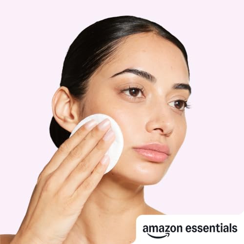Amazon Essentials Oval Premium Cotton Pads, 300 Count