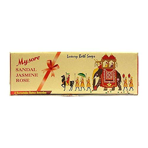 Mysore Sandal, Jasmine and Rose Bath Soaps 5.3oz Each