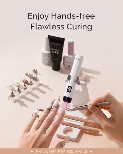 MelodySusie Handheld UV Nail Lamp with Stand & Cordless Design