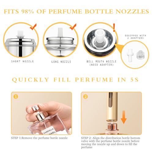 LTBL 2-Pack Black & Dark Blue Travel Perfume Atomizers 10ml Refillable Bottles