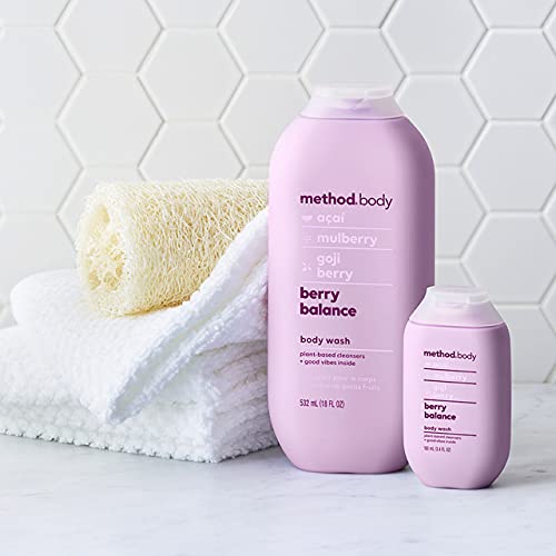 Method Body Wash, Berry Balance, Paraben and Phthalate Free, 18 oz (Pack of 2)