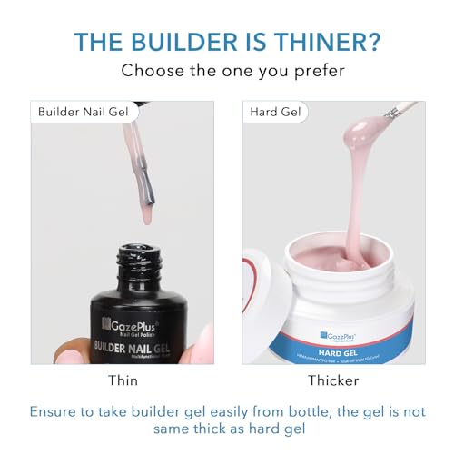 Builder Nail Gel - 15ml Nail Extension & Strengthening Gel for Salon-Quality Manicures