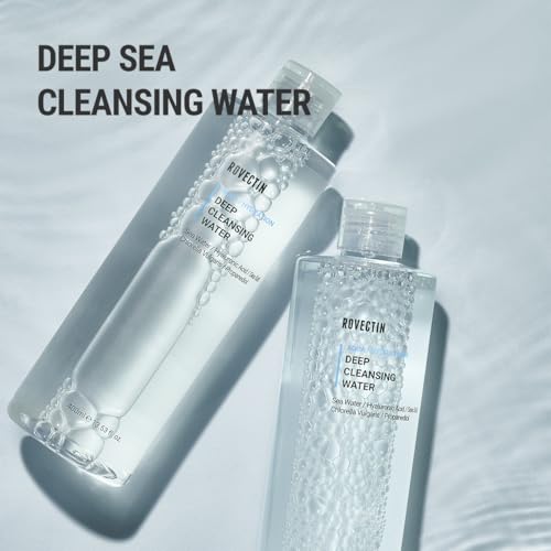 ROVECTIN Aqua Deep Cleansing Water (13.5fl.oz, 400ml)- Impurities Remover from Ocean deep with Hyaluronic Acid and Marine Plants from Jeju Island
