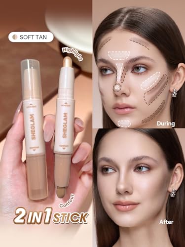 SHEGLAM 2-in-1 Contour & Highlight Stick Waterproof Cream