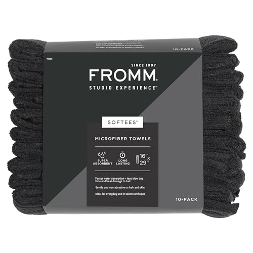 Fromm Softees Microfiber Hair Towels, 16" x 29" (10-Pack)