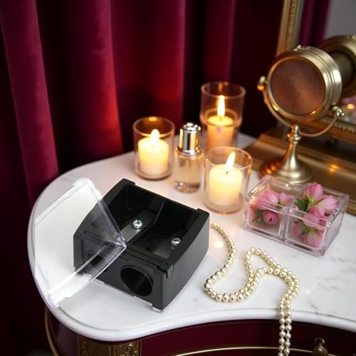 Mozff Dual Hole Cosmetic Pencil Sharpener for Eyeliner & Lip Liner