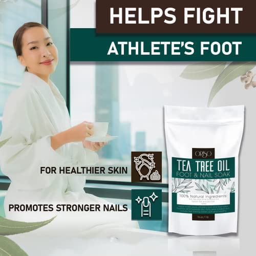 Tea Tree Oil Foot Soak with Epsom Salts & Lavender - 16 Oz