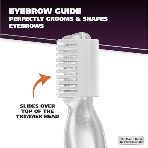 Battery-Powered Eyebrow & Facial Hair Trimmer with Rinseable Blades
