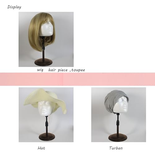 Adjustable Wig Stand Foam Head Holder 2-Pack (13-17")