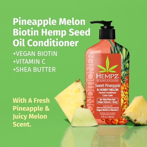 Hempz Biotin Strengthening Conditioner - Pineapple & Honey Melon, 17 fl oz