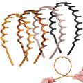 Needbrock 4-Pack Zig Zag Headbands with Non-Slip Teeth