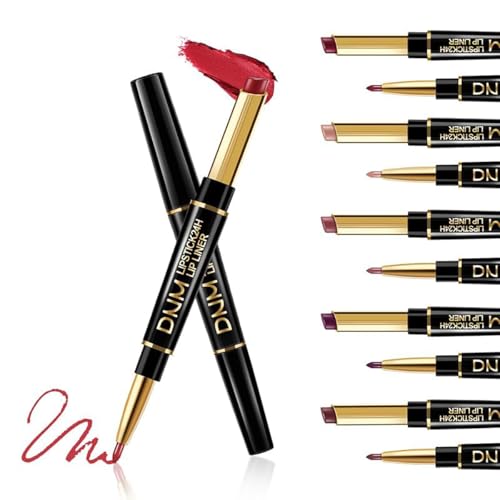 3-Piece 2-in-1 Lip Liner & Lipstick Set – Matte 24HR Wear